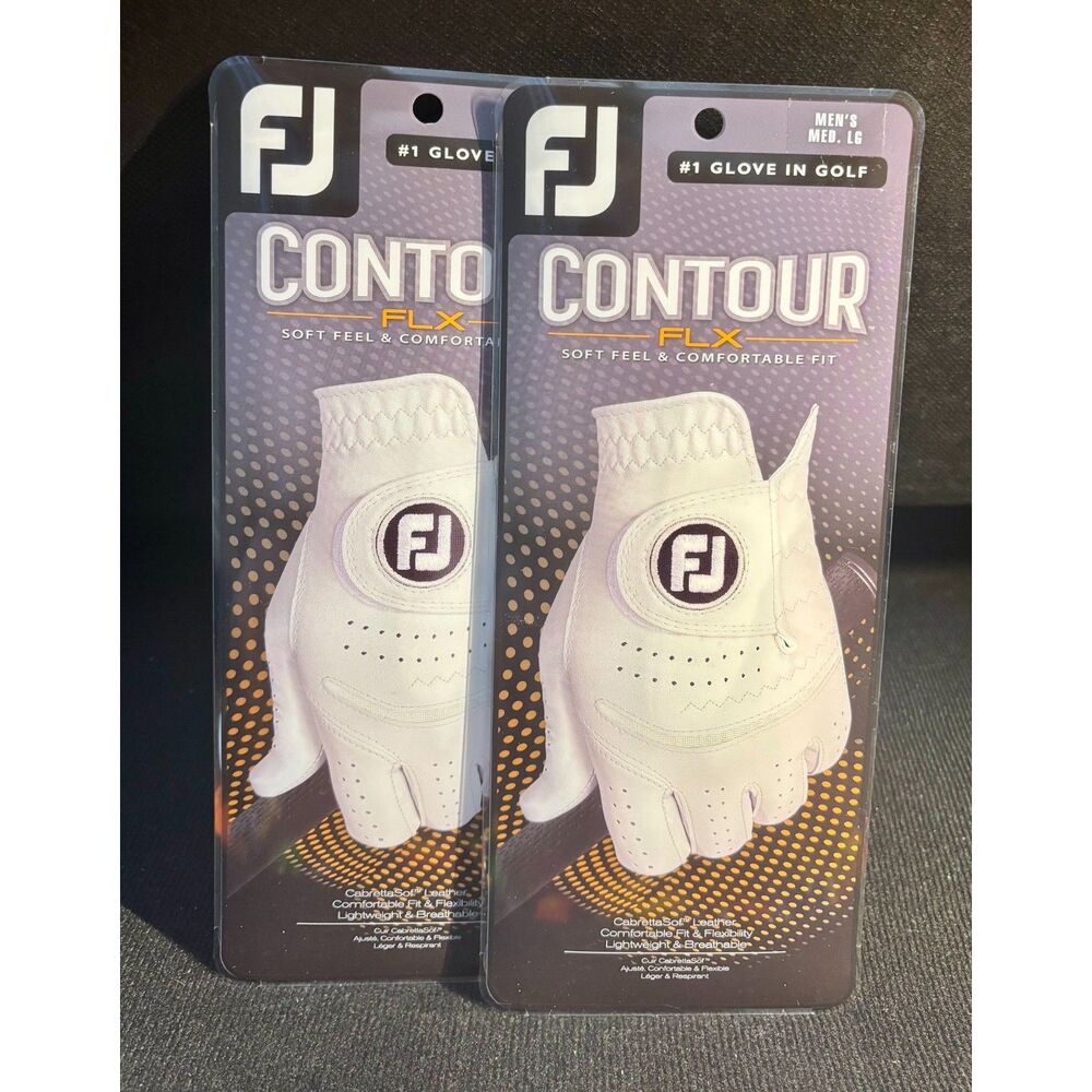 FootJoy Contour FLX Golf Gloves (2-Pack) Men’s M/L Left Hand Cabretta New